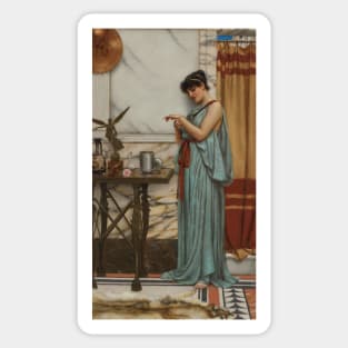 His Birthday Gift by John William Godward Sticker